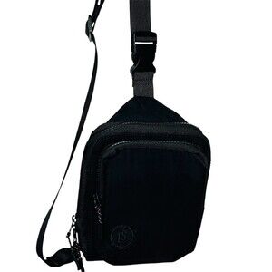 Aldi Live in Style Sling Bag Unisex Small Black Crossbody Multi-Pocket